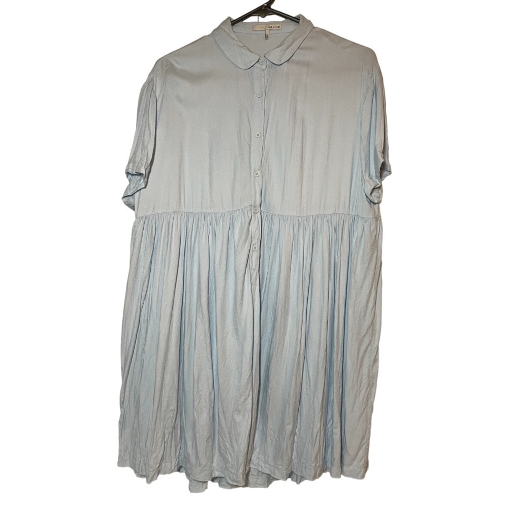OAK + Fort Collared Button Front Dress size M